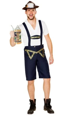 NUEVO Disfraz Oktoberfest Beer Bud Para Hombres Grande Fiesta de Halloween Precio de venta sugerido por el fabricante $75 Falta Sombrero Foto 1 de 3