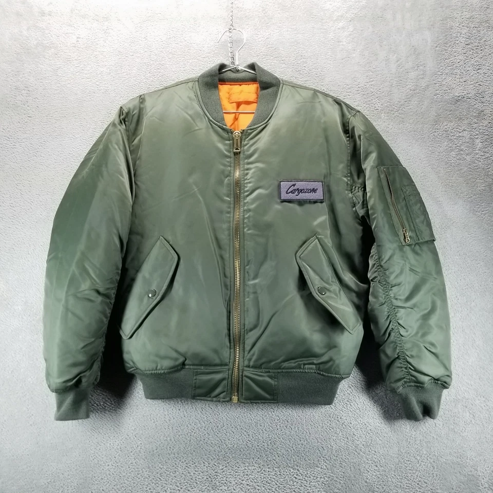 Chaqueta Militar de Colección EE. UU. Para Hombres S Voladores Verdes Hombre MA 1 Bombardero Vuelo Nylon Bolsillos Foto 1 de 4