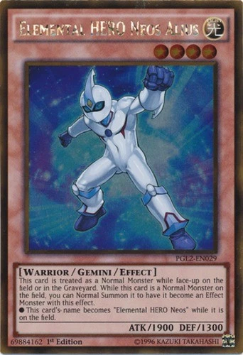 Elemental HERO Neos Alius - PGL2-EN029 - Gold Rare - 1st Edition Near Mint Premi - Image 1 of 1