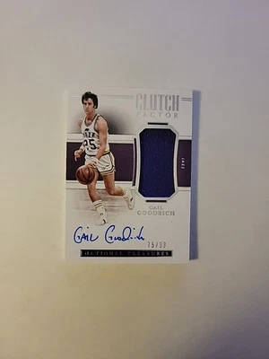 2018–19 National Treasures Gail Goodrich нашивка на сцепление с автографом 75/99 SD6865 - Изображение 1 из 2