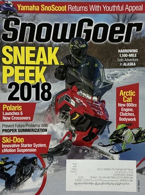 Snow Goer Magazine April 2017 Polaris Ski-Doo Arctic Cat Snowmobile Alaska - Image 1 of 4