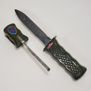 Vintage Chinese Military Police Dagger Retractable Blade Safety Lock Knife #303 - Picture 1 of 17