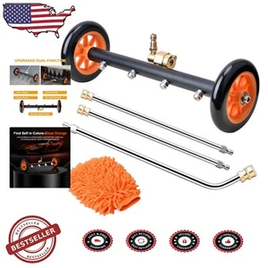 Powerful 2-in-1 Undercarriage Cleaner - 16" Broom with Curved Extension Wands - Picture 1 of 9