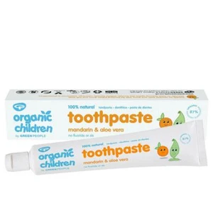 Green People Kids Organic Mandarin- AloeVera Toothpaste No Fluoride 50ml X 2