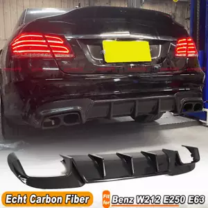 Se adapta a Mercedes W212 E250 E350 E63AMG carbono difusor trasero difusor parte trasera - Imagen 1 de 12