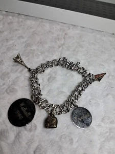PULSERA DE PLATA DE LEY JB FIRMADA DE COLECCIÓN CON DIJES - Imagen 1 de 6