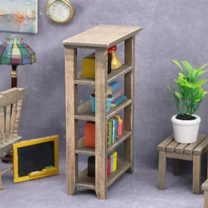 1/12 Dollhouse Miniature Bookcase Bookshelf Toy Shelf - Picture 1 of 7