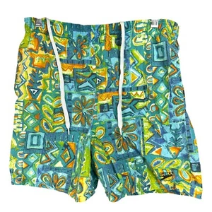 Costume da bagno vintage Speedo ragazzo L multicolore stampa astratta fodera in rete di cotone - Foto 1 di 7