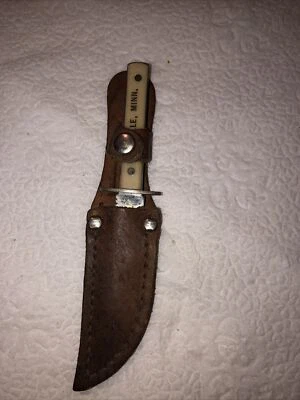 FACA BOWIE VINTAGE MINIATURA COLONIAL Longville, Minn. com bainha - Imagem 1 de 4