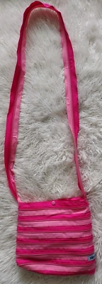 Bolso Bandolera Pequeño Cremallera Rosa Claro y Oscuro Todas las Cremalleras Foto 1 de 4