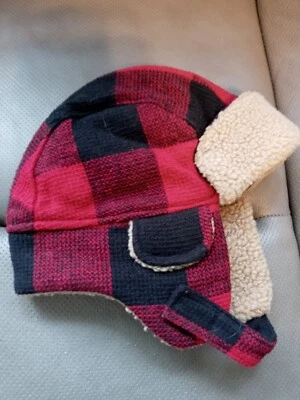 Sombrero de invierno de franela y lana sintética para niños pequeños. Orejeras con y ajustables... Foto 1 de 4