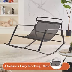 Lazy Rocking Chair Double Person Patio Zero Gravity Chairs Lounge Rocker Chair - Picture 1 of 8
