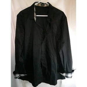 COOFANDY Herren Button Down Hemd Langarm kariert Freizeit schwarz XL - Bild 1 von 3