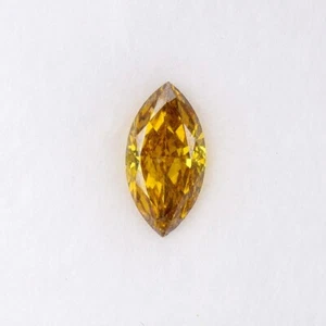 IGEC Certified 0.27cts Yellowish Brown Marquise Natural Loose Diamond - Picture 1 of 2