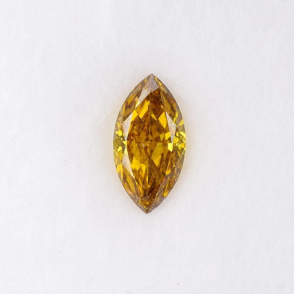 IGEC Certified 0.27cts Yellowish Brown Marquise Natural Loose Diamond - Image 1 of 2