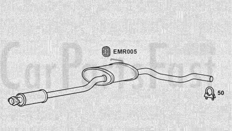 EXFD3156 Escape Intermedio Ford Granada 2.5 Diesel Hatchback 01/1986 A 11/1988 Foto 1 de 1