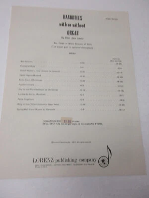 Ellen Jane Lorenz Handbells with or Without Organ Sheet Music ORGAN PART ONLY - Image 1 of 4