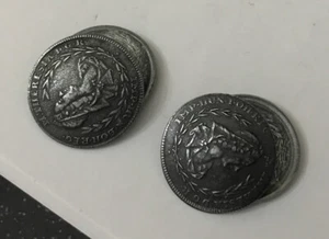 Vintage Maria Therese Empress Of Austria Fantasy Coin Cufflinks Buttons - Picture 1 of 12
