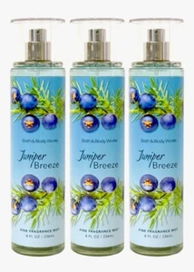 3-PIECES BATH & BODY WORKS JUNIPER BREEZE FINE FRAGRANCE MIST SPRAY 8 OZ LARGE! - Picture 1 of 4