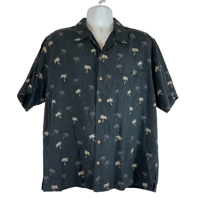Weekender for Against the Elements Silk Blend Shirt Men's L Muted Black Gray - Image 1 of 4