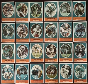 1972 Sunoco NFL (Dolphins) "24 Stamp Complete Set" w/7 HOF's (4-MINT) & 16-USED - Picture 1 of 11