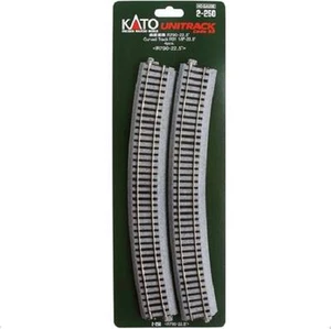 Kato 2-250 Schienen Kurve / Kurvengleis R790 22,5° 4 Stück - HO - Bild 1 von 1