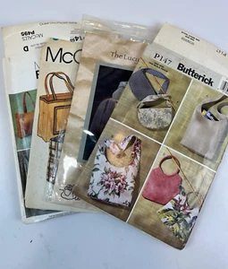 Sewing Patterns Handbags Totes McCalls Butterick Lot of 4 New Uncut - Picture 1 of 10
