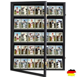 Hölzern Wandhalterung Vitrine mit UV-Schutz für Sport star Comic Trading Cards - Bild 1 von 13