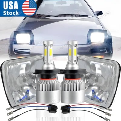 Faro LED de haz alto/bajo luces H4 6000 k para Mazda RX-7 1986-1991 5x7" 7X6 pulgadas Foto 1 de 4