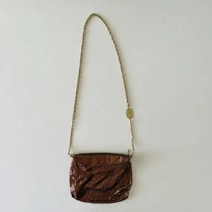 Vintage 1970s Park Lane Going Out Bag Slouchy Evening Bronze Mesh - Picture 1 of 7