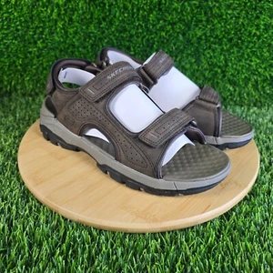 Sandalia con correa marrón chocolate Skechers Tresmen Garo para hombre talla 8 nueva en caja - Imagen 1 de 7