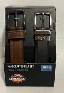 Dickies Herren Ledergürtel Braun & Schwarz Größe 34-36 Medium - Bild 1 von 8
