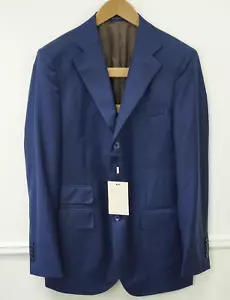 Men Suitsupply Blazer La Spalla Blue Vitale Barberis Size 98 EU50L UK/US40L - Picture 1 of 8