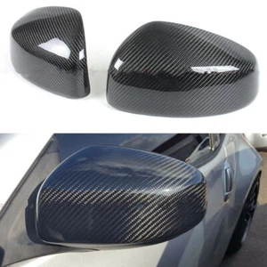 FOR 09~20 NISSAN 370Z Z34 CARBON FIBER SIDE VIEW MIRROR COVERS CAP OVERLAY COVER - Picture 1 of 8