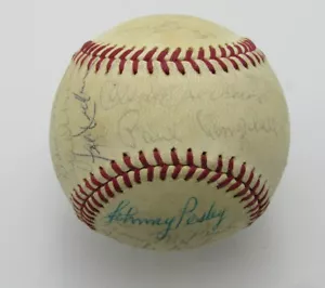 Equipo de reunión de los Medias Rojas de Boston 1946 firmado/autografiado (20) béisbol ONL 194494 - Imagen 1 de 6