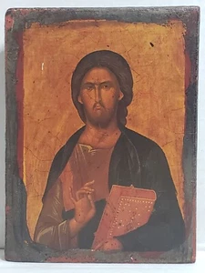 Christ Pantocrator Icon Eastern Orthodox Byzantine Christianity Wooden Plaque - Picture 1 of 24