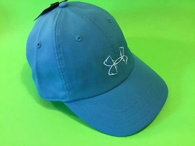 全新 UNDER ARMOUR 女式平沿帽可调节 均码 绿色 带白色 — 第 1/4 张图片