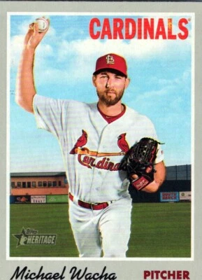 2019 Topps Heritage #119 Michael Wacha St. Louis Cardinals - Image 1 of 2