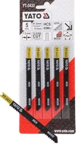 5pc HSS JIG SAW BLADES. YATO. CUTTING WOOD AND PLASTIC. - Picture 1 of 1