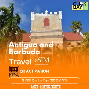 Antigua-et-Barbuda Travel e-SIM haute vitesse 3 Go 4G données pendant 30 jours (données uniquement). - Photo 1 sur 7