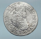 1701 BOHEMIA Kingdom SILESIA LEOPOLD I OLD Antique Silver 3 Kreuzer Coin i85034