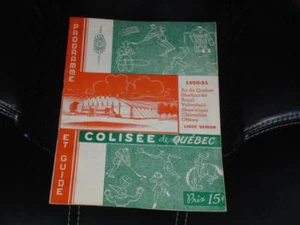 1950 1951 QUEBEC SENIOR HOCKEY LEAGUE OTTAWA VS QUEBEC HOCKEY PROGRAM - Picture 1 of 4