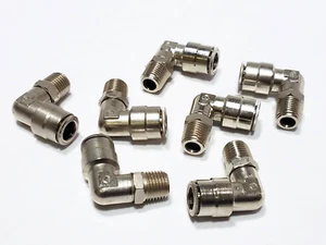 7 Weatherhead 1169x6 3/8" Tube OD x 1/4" NMPT Swivel MALE Elbow Push to Connect - Picture 1 of 6