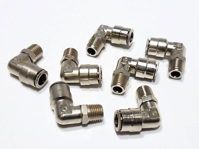 7 Weatherhead 1169x6 3/8" Tube OD x 1/4" NMPT Swivel MALE Elbow Push to Connect - Image 1 of 4