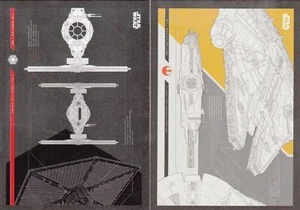 2017 Star Wars Reise zu den letzten Jedi Blaudrucke Set (7 Karten) - Bild 1 von 1