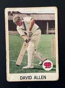 CARD NUMBER 37 DAVID ALLEN 1965 SCANLENS CRICKET CARD CONDITION IS DOWN - Picture 1 of 2