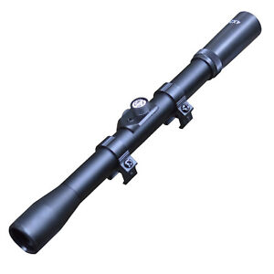 Zielfernrohr 4x20 für Luftgewehr / Armbrust  inkl. 11mm Montage Schutzkappen