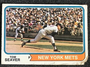 1974 Topps Baseball #80 NY METS HOF TOM SEAVER POOR CONDITION/ CORNER RIPPED - Picture 1 of 8