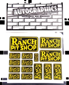 AutoGraphics of California The Ranch Pit Shop RC not vintage decals stickers - Picture 1 of 2