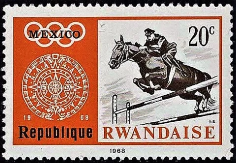 MNH  20c " SUMMER OLYMPIC GAMES 1968 - MEXICO " Rwanda 1968 Cover
